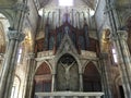 Jesus God and crucifix in church of French village Ba Na Hills, Vietnam Royalty Free Stock Photo