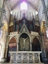 Jesus God and crucifix in church of French village Ba Na Hills, Vietnam Royalty Free Stock Photo