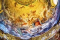 Jesus Fresco Dome Ceiling Santa Maria Maddalena Church Rome Ita Royalty Free Stock Photo