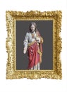 Jesus in the golden frame Royalty Free Stock Photo