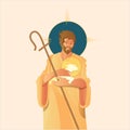 Jesus Good Shepherd Illustration Jesus Lamb of God Vector, Jesus Priesthood Vocation Catholic