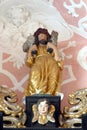 Jesus the Good Shepherd, statoe on the altar of the Holy Spirit in the Church of Saint Catherine of Alexandria in Zagreb Royalty Free Stock Photo