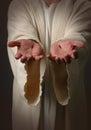Jesus Hands with scars Royalty Free Stock Photo