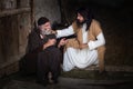 Jesus healing the blind Royalty Free Stock Photo