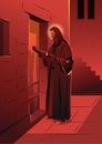 Jesus knocking on the door Royalty Free Stock Photo