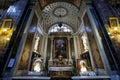 Jesus and Mary Church, Chapel of the Holy Family, G. Brandi, 1660. Rome, Italy. Royalty Free Stock Photo