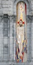 Jesus mosaic left of entry of the Lourdes Basilica Royalty Free Stock Photo