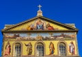 Jesus Mosaics Facade Papal Basilica Paul Beyond Walls Rome Italy Royalty Free Stock Photo