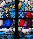 Jesus and Mother Mary - Stained Glass Royalty Free Stock Photo