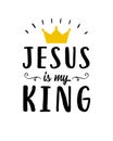 Jesus is my King christian quote Royalty Free Stock Photo