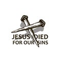 Jesus nails icon