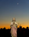Jesus of Nazareth son of God at background of night sky Royalty Free Stock Photo