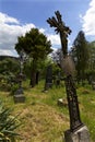 Jesus on the old village Cemetery, Czech Republic Royalty Free Stock Photo