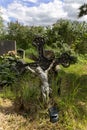 Jesus on the old village Cemetery, Czech Republic Royalty Free Stock Photo