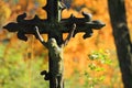 Jesus on the old village Cemetery, Czech Republic Royalty Free Stock Photo