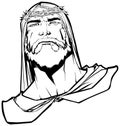 Jesus Portrait 3 Line Art