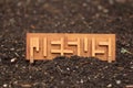 Jesus puzzle on ground