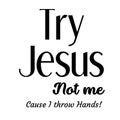 Jesus Quote - Try Jesus not me