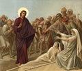 Jesus raises a widow`s son.