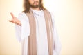 Jesus reaching out his hand Royalty Free Stock Photo