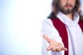 Jesus reaching out his hand Royalty Free Stock Photo