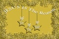 Holiday Background; Jesus Is The Reason For The Season; Christmas Concept; Meaning; Golden Background