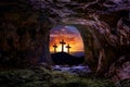 Jesus resurrection sepulcher grave cross Royalty Free Stock Photo