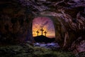 Jesus resurrection sepulcher grave cross