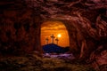 Jesus resurrection sepulcher grave cross Royalty Free Stock Photo