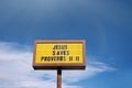 Jesus Saves Proverb road street sign Royalty Free Stock Photo