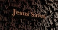 Jesus Saves - Wooden 3D rendered letters/message