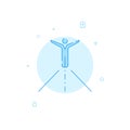 Jesus, Savior flat vector icon. Filled line style. Blue monochrome design. Editable stroke