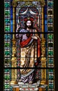 Jesus, stained glass window in Basilica Assumption of the Virgin Mary in Marija Bistrica, Croatia