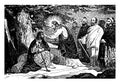 Jesus Heals a Man Born Blind vintage illustration Royalty Free Stock Photo