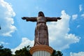 Jesus statue with a blue sky Royalty Free Stock Photo