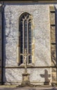 Jesus statue in front of the Christophorus church in Werne Royalty Free Stock Photo