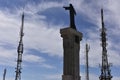 Jesus Statue at Monte Toro between Antennas, Menorca, Spain