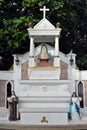 Jesus statue outdoor altar structure at Antipolo Cathedral in Rizal, Philippines
