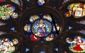 Jesus Sword Rose Window Stained Glass Sainte Chapelle Paris France Royalty Free Stock Photo