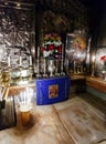 Jesus Tomb inside Church of the Holy Sepulchre, Jerusalem Royalty Free Stock Photo