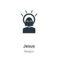 Jesus vector icon on white background. Flat vector jesus icon symbol sign from modern religion collection for mobile concept and Royalty Free Stock Photo