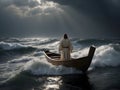Jesus walks on water and calms the sea