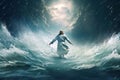 jesus walks on the water generative AI