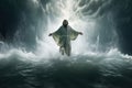 jesus walks on the water generative AI