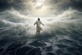 jesus walks on the water generative AI