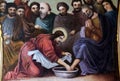 Jesus washes the feet of Peter