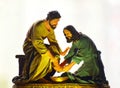 Jesus washing feet Royalty Free Stock Photo