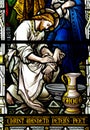 Jesus washing the feet of St. Peter Royalty Free Stock Photo