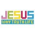 Jesus - the Way, the Truth and the Life. Christian illustration Royalty Free Stock Photo