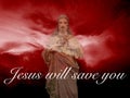 Jesus will save you or salvation Royalty Free Stock Photo